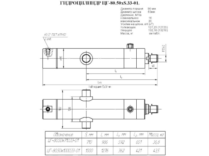 ЦГ-80.50х1000.33-01